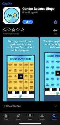 Gender Balance Bingo App