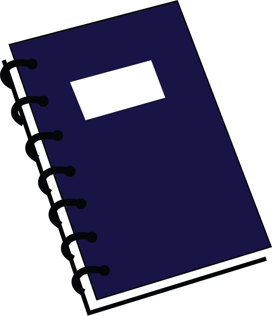 Closed notebook